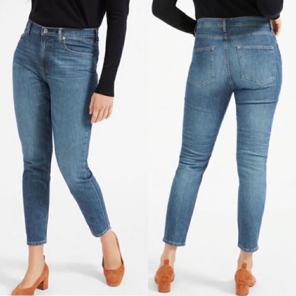 Everlane Mid Rise Ankle Skinny jeans medium wash women’s size 25